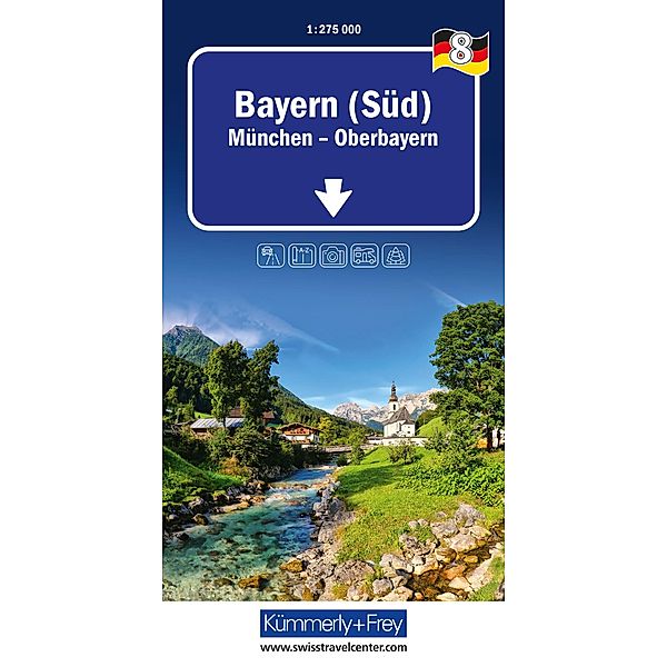 Bayern (Süd) Nr. 8 Regionalkarte Deutschland 1:275 000