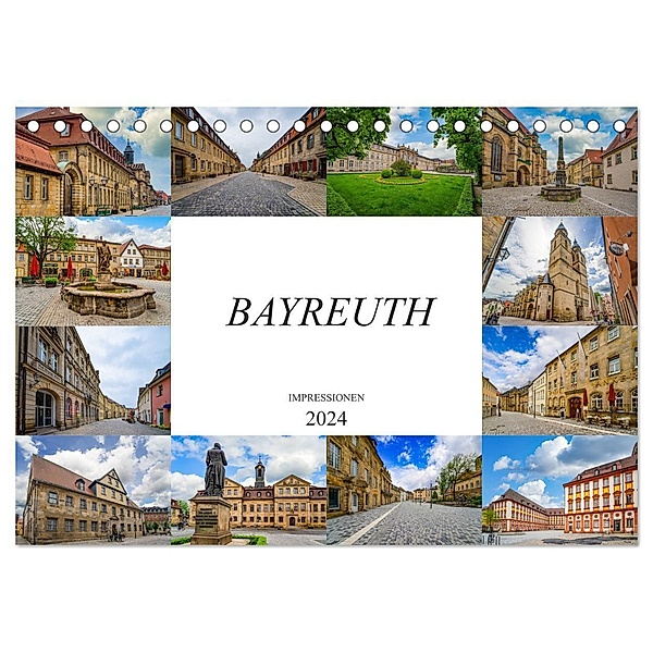 Bayreuth Impressionen (Tischkalender 2024 DIN A5 quer), CALVENDO Monatskalender, Dirk Meutzner