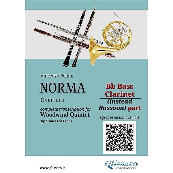 Bb Bass Clarinet (instead Bassoon) part of Norma for Woodwind Quintet / Norma (overture) - Woodwind Quintet Bd.8, Vincenzo Bellini, a cura di Francesco Leone