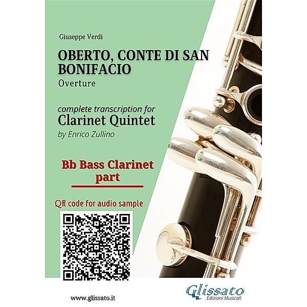 Bb Bass Clarinet part of Oberto for Clarinet Quintet / Oberto,Conte di San Bonifacio - Clarinet Quintet Bd.5, Giuseppe Verdi, A Cura Di Enrico Zullino
