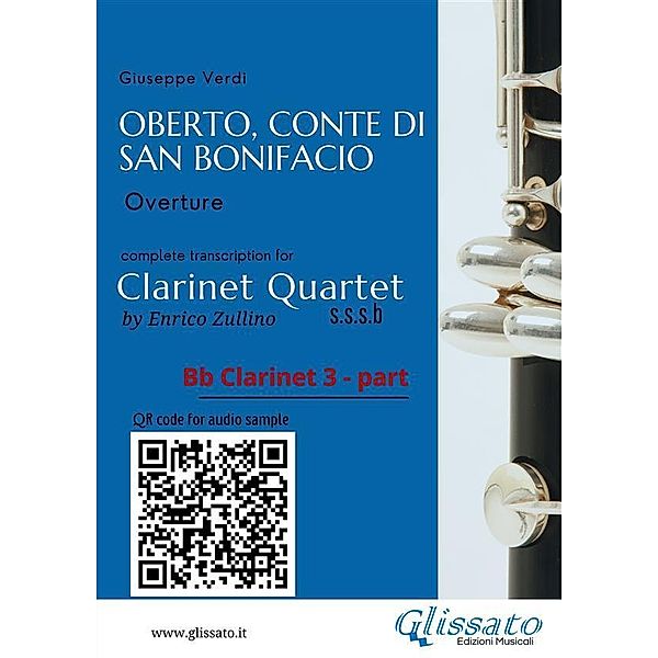 Bb Clarinet 3 part of Oberto, Conte di San Bonifacio for Clarinet Quartet / Oberto - Clarinet Quartet Bd.3, A Cura Di Enrico Zullino, Verdi Giuseppe