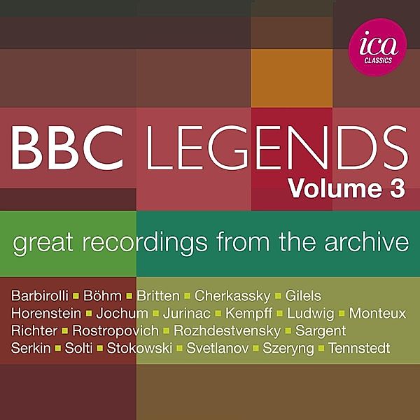 Bbc Legends,Vol.3, Richter, Gilels, Britten, Kempff, Böhm, Barbirolli