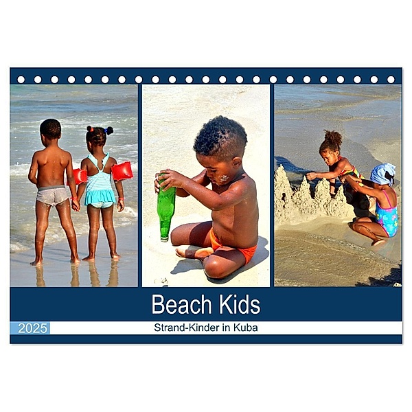 Beach Kids - Strand-Kinder in Kuba (Tischkalender 2025 DIN A5 quer), CALVENDO Monatskalender, Calvendo, Henning von Löwis of Menar