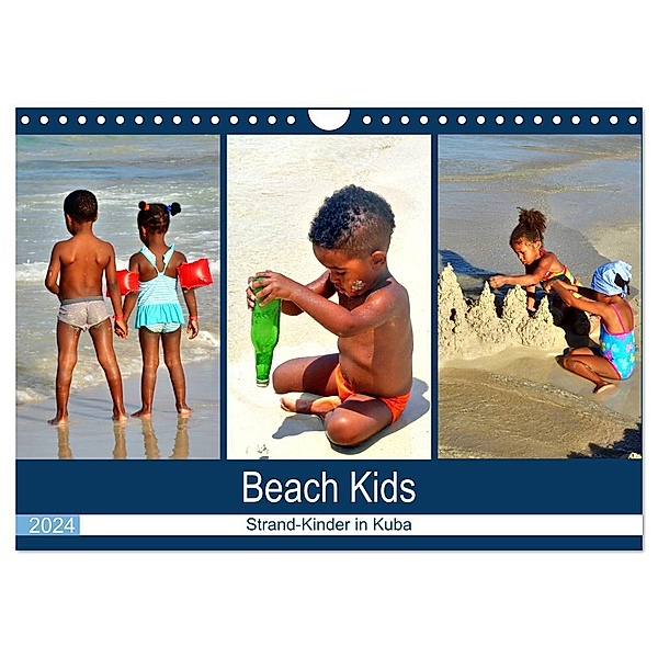 Beach Kids - Strand-Kinder in Kuba (Wandkalender 2024 DIN A4 quer), CALVENDO Monatskalender, Henning von Löwis of Menar