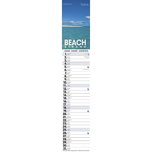 Beach Planer, Streifenkalender 2021