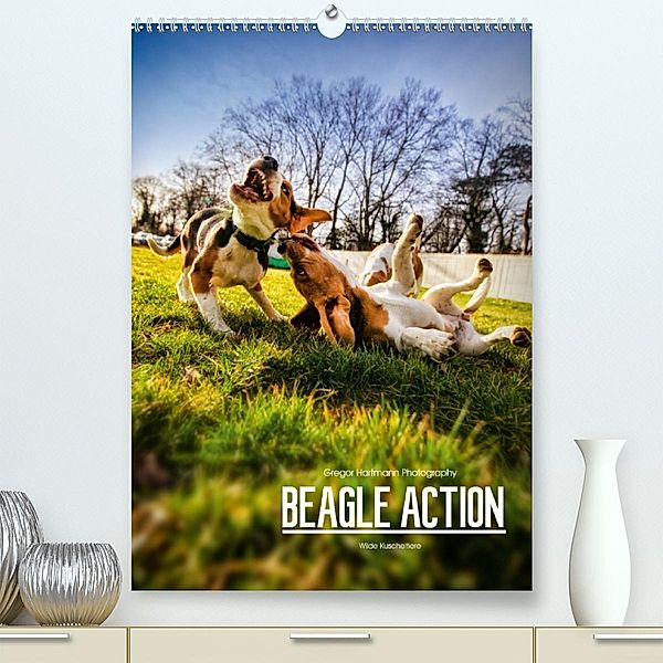 Beagle Action - Wilde Kuscheltiere (Premium-Kalender 2020 DIN A2 hoch), Gregor Hartmann