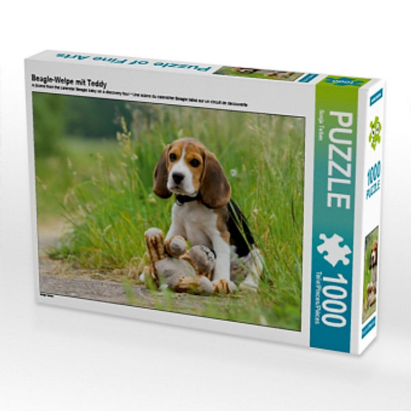 Beagle-Welpe mit Teddy (Puzzle), Sonja Teßen