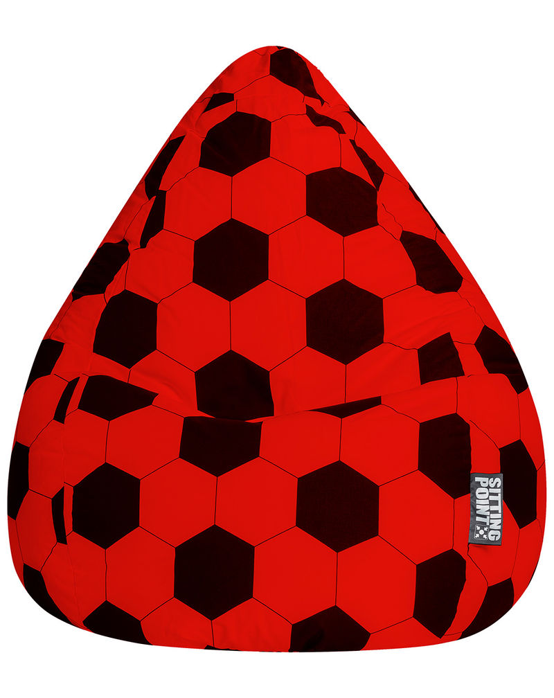 BeanBag FANKURVE XL, 70 x 110 cm Farbe: rot-schwarz kaufen