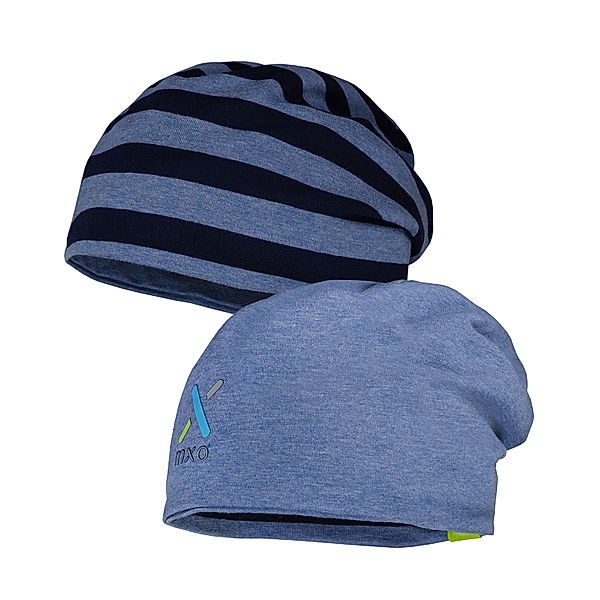 maximo Beanie MXO zum Wenden in jeansblau