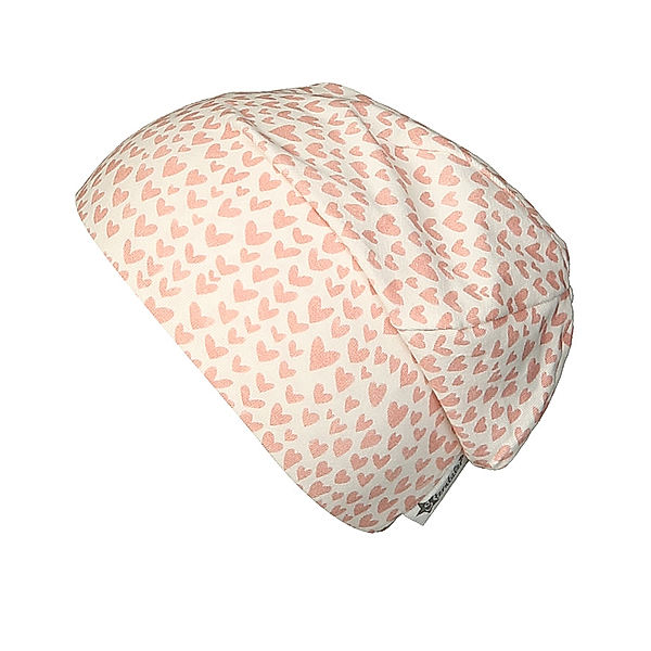 Sterntaler Beanie ROSA HERZEN in wollweiss