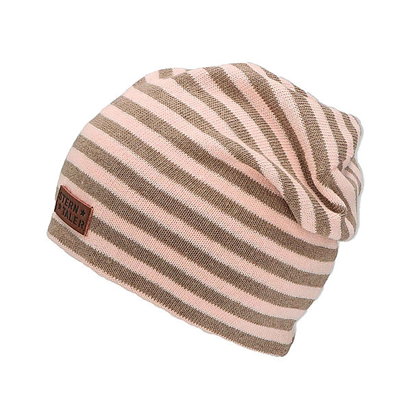 Sterntaler Beanie SLOUCH geringelt in rosa