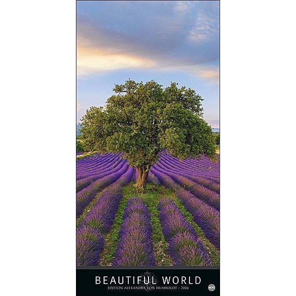 Beautiful World Vertical. Kalender 2024 aus der Edition Alexander von Humboldt. Langer Foto-Wandkalender XL. Landschaften-Kalender 2024 mit atemberaubenden Fotos. 33 x 68 cm.