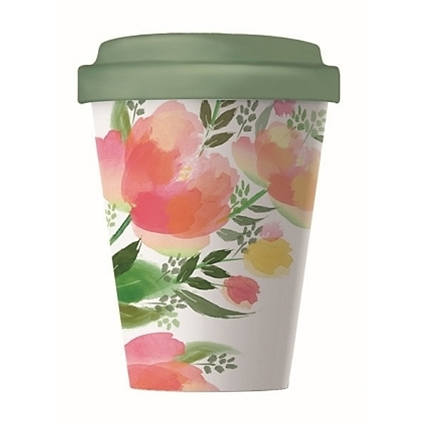 Becher BambooCUP - Painted Tulips, BambooCup