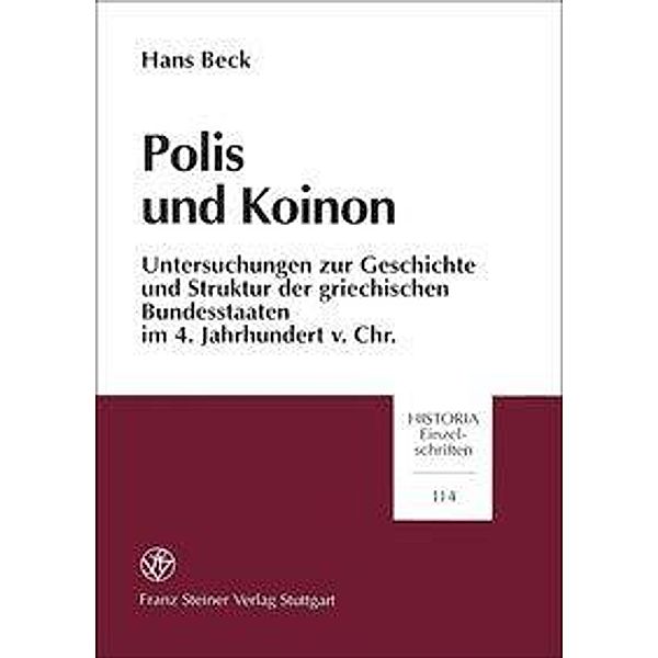 Beck, H: Polis und Koinon, Hans Beck