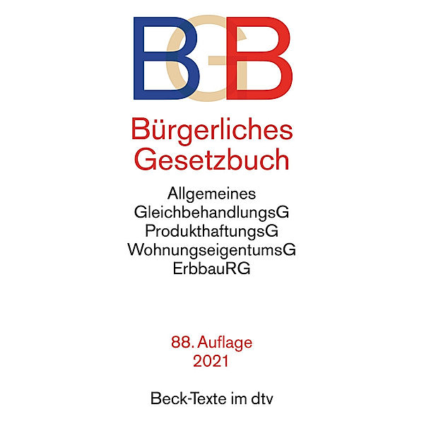 Beck-Texte im dtv / Bürgerliches Gesetzbuch BGB