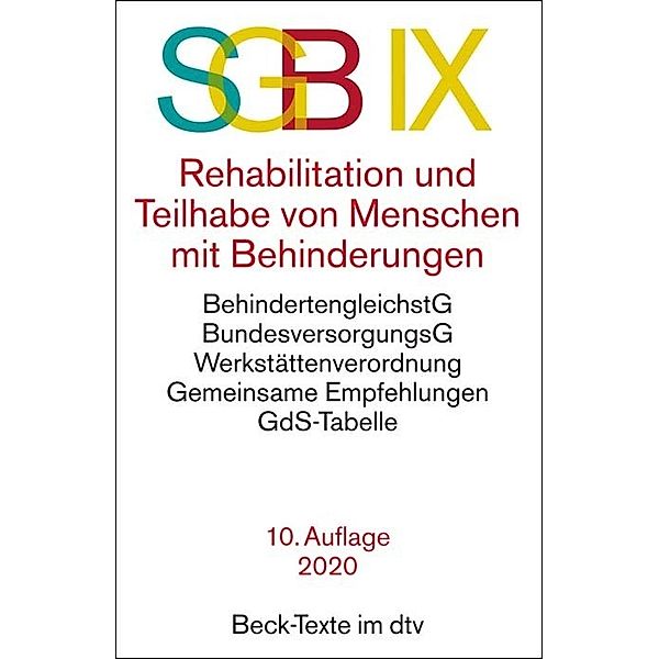 Beck-Texte im dtv / SGB IX Rehabilitation und Teilhabe von Menschen mit Behinderungen