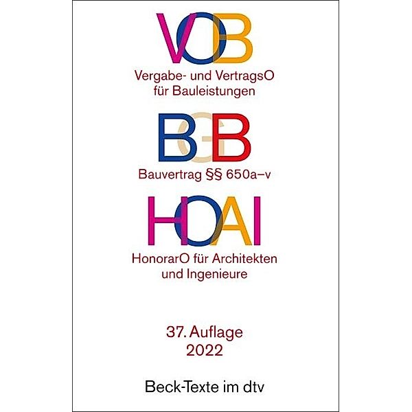 Beck-Texte im dtv / VOB / BGB  / HOAI