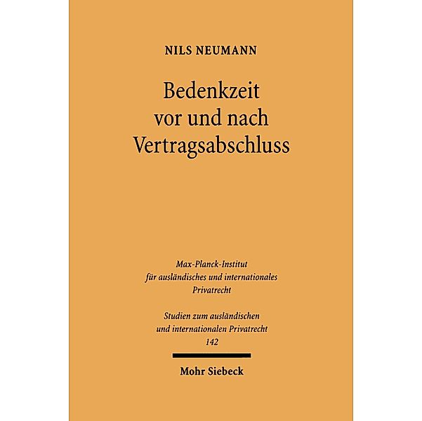 Bedenkzeit vor und nach Vertragsabschluss, Nils Neumann