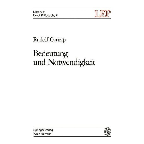 Bedeutung und Notwendigkeit, Rudolf Carnap