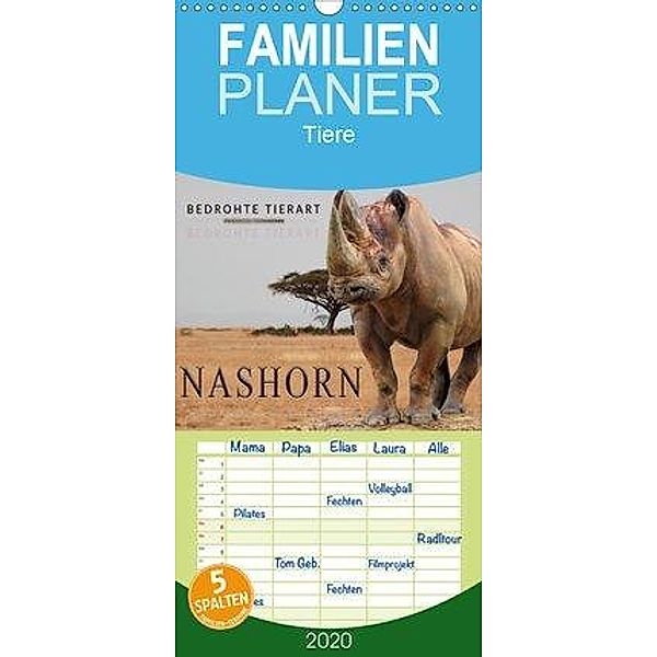 Bedrohte Tierart - Nashorn - Familienplaner hoch (Wandkalender 2020 , 21 cm x 45 cm, hoch), Peter Roder
