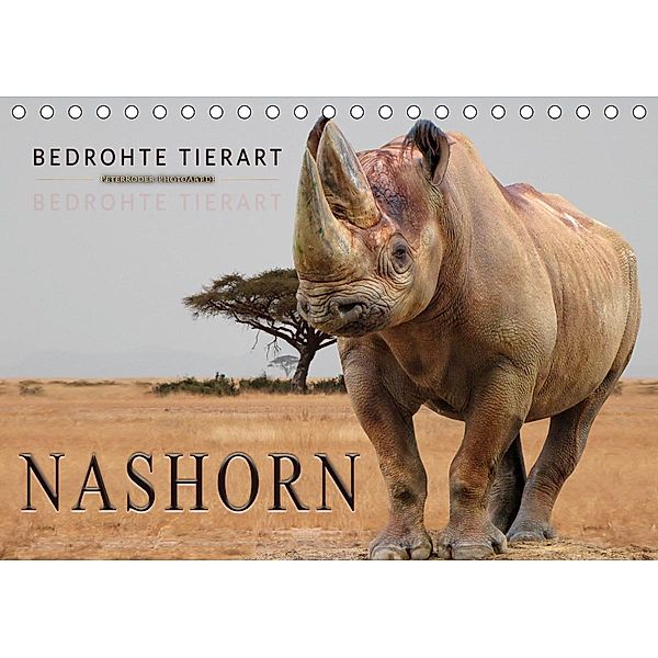 Bedrohte Tierart - Nashorn (Tischkalender 2020 DIN A5 quer), Peter Roder