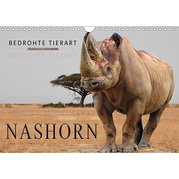 Bedrohte Tierart - Nashorn (Wandkalender 2020 DIN A4 quer), Peter Roder