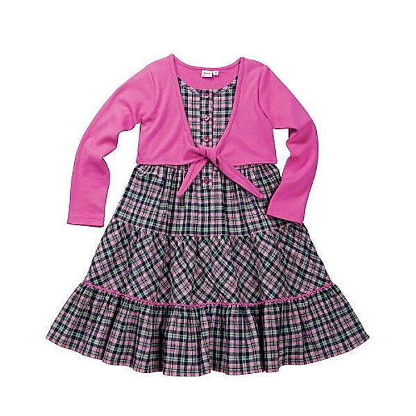 Bedrucktes Kleid mit Bolero, pink (Größe: 116)