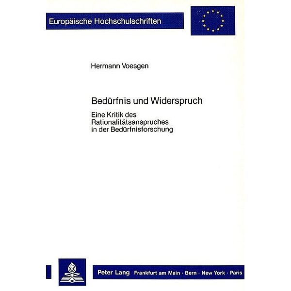 Bedürfnis und Widerspruch, Hermann Voesgen