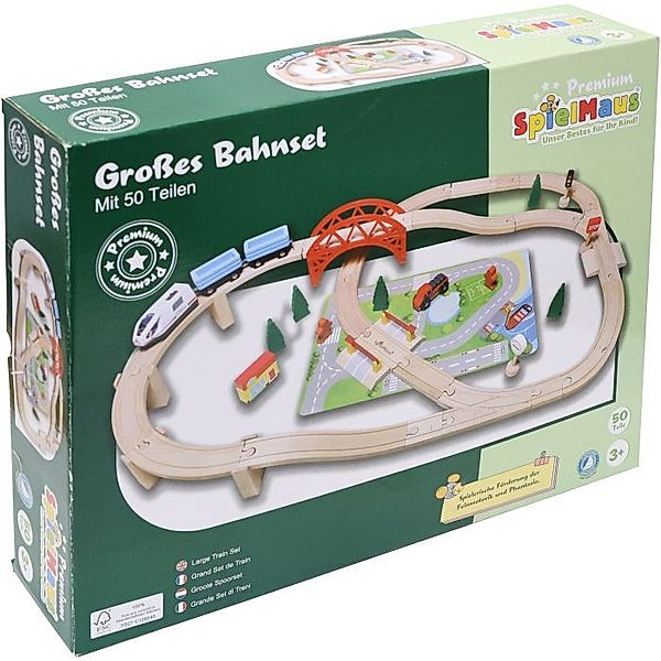 Beeboo Eisenbahn-Spielset 50-teilig