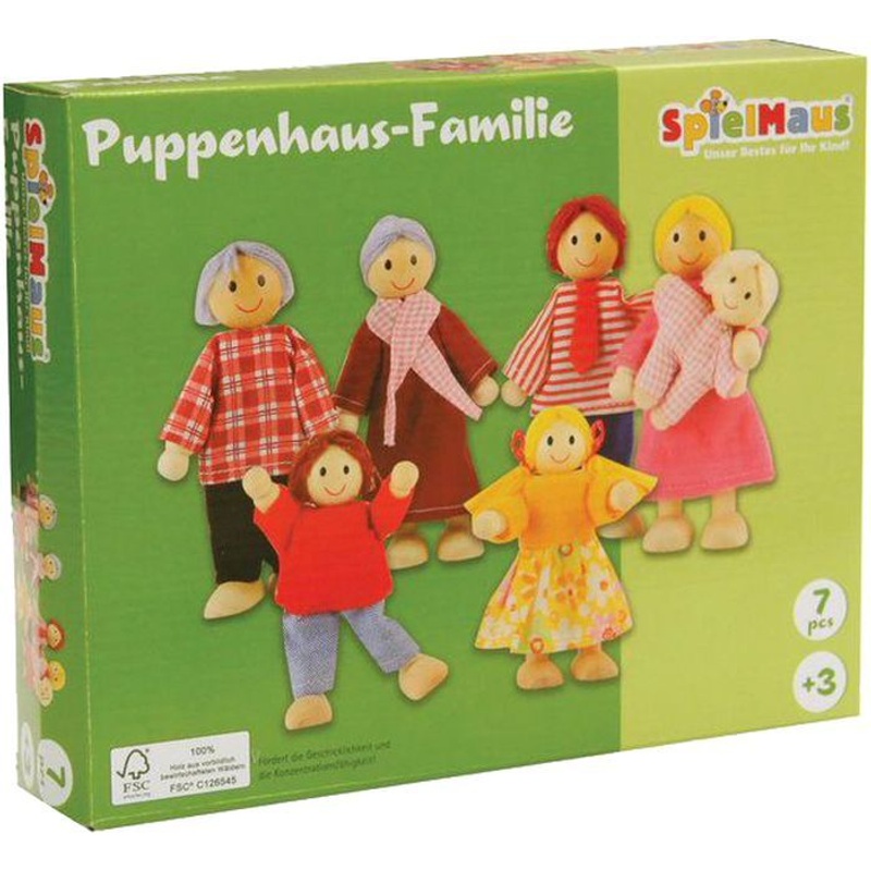 Beeboo Puppenhaus-Familie, 7 Puppen