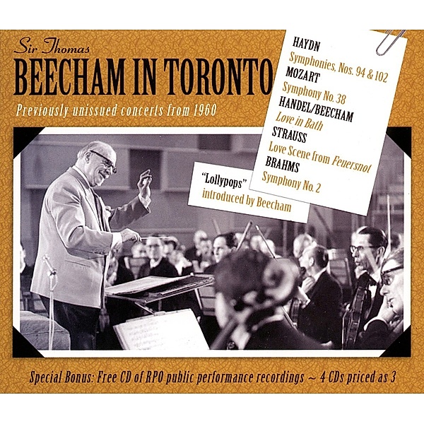 Beecham In Toronto-Unveröffentl.Konzert, Beecham, CBC SO, Toronto SO