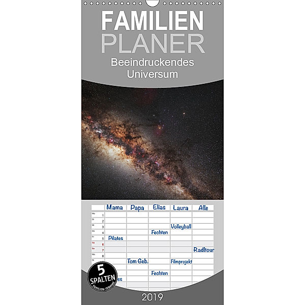 Beeindruckendes Universum - Familienplaner hoch (Wandkalender 2019 , 21 cm x 45 cm, hoch), Stefan Westphal