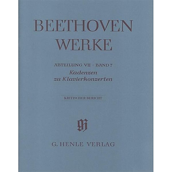 Beethoven, L: Kadenzen zu Klavierkonzerten, Ludwig van Beethoven