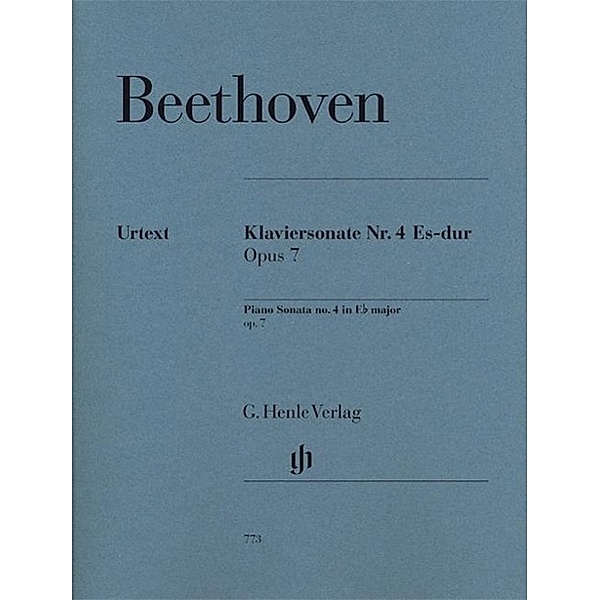 Beethoven, L: Klaviersonate Nr. 4  Es-dur op. 7, Ludwig van Beethoven