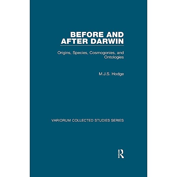 Before and After Darwin, M. J. S. Hodge