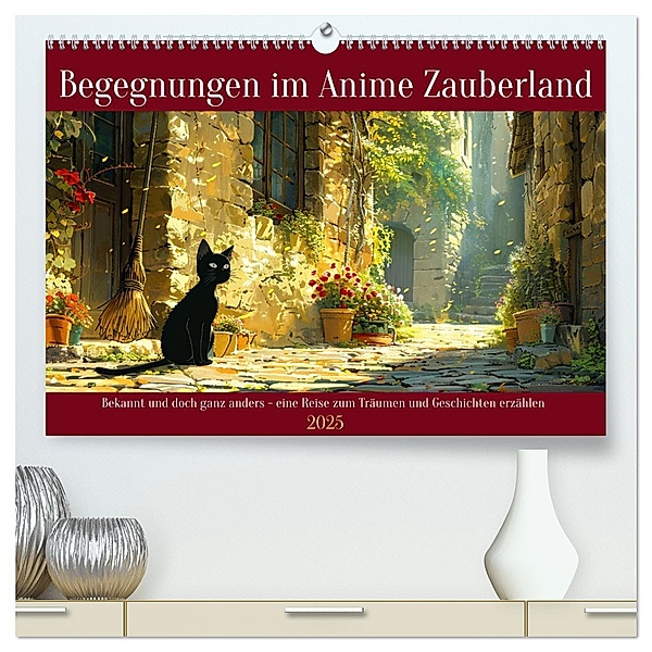 Begegnungen im Anime Zauberland (hochwertiger Premium Wandkalender 2025 DIN A2 quer), Kunstdruck in Hochglanz, Calvendo, Kerstin Waurick