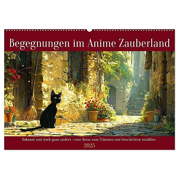 Begegnungen im Anime Zauberland (Wandkalender 2025 DIN A2 quer), CALVENDO Monatskalender, Calvendo, Kerstin Waurick