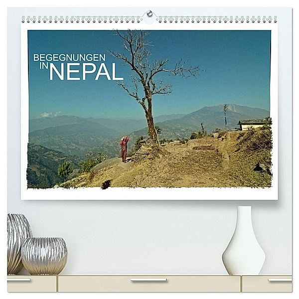 BEGEGNUNGEN IN NEPAL (hochwertiger Premium Wandkalender 2024 DIN A2 quer), Kunstdruck in Hochglanz, Achim Wurm