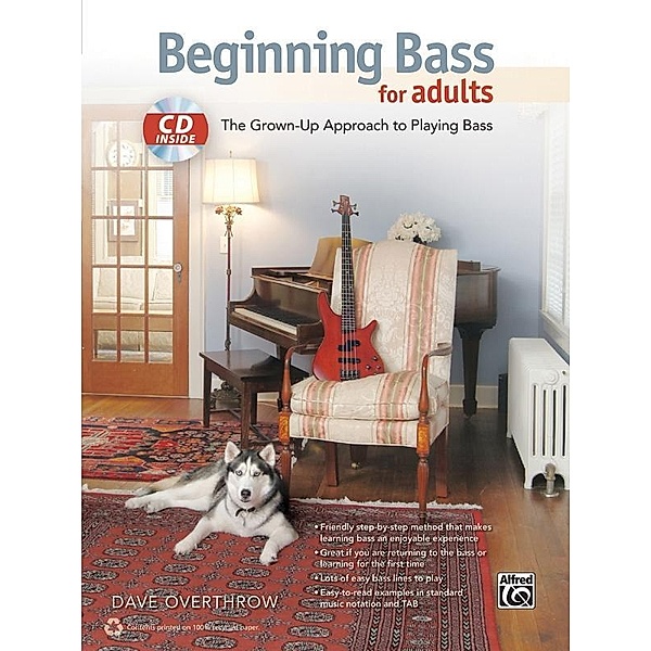 Beginning Bass for Adults, w. Audio-CD, Dave Overthrow