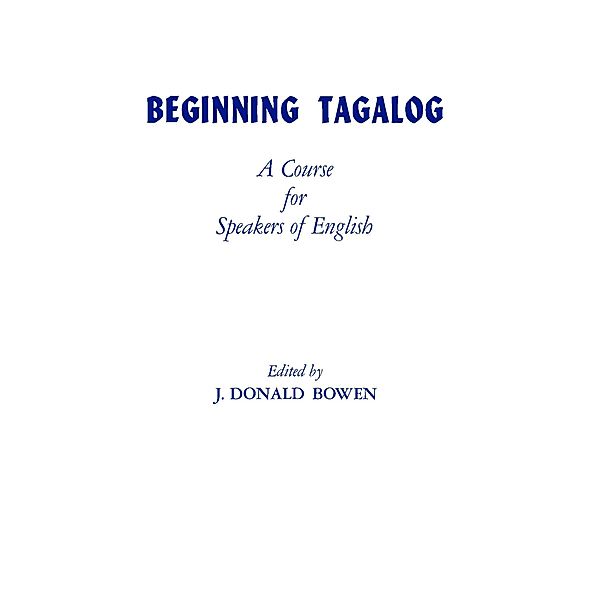 Beginning Tagalog