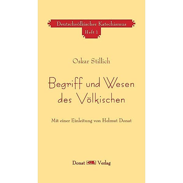 Begriff und Wesen des Völkischen, Oskar Stillich