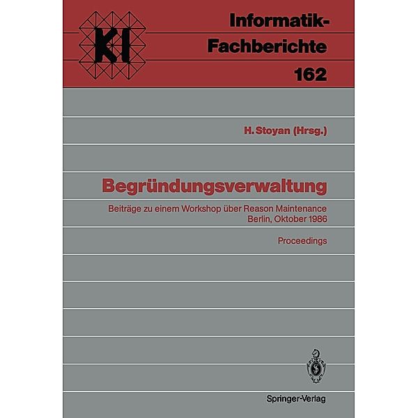 Begründungsverwaltung / Teubner Texte zur Informatik Bd.162