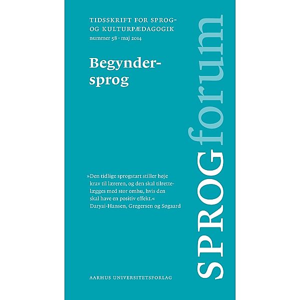 Begyndersprog / Sprogforum Bd.58