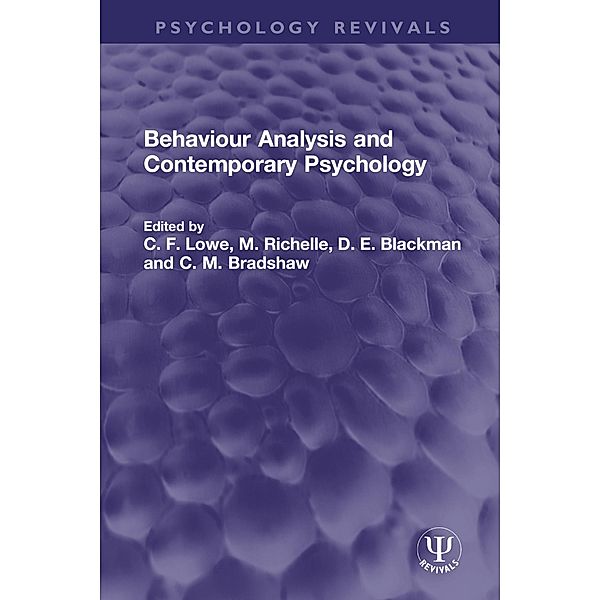 Behaviour Analysis and Contemporary Psychology