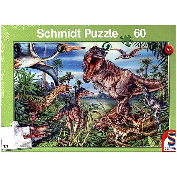 SCHMIDT SPIELE Bei den Dinosauriern (Kinderpuzzle)