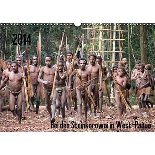 Bei den Steinkorowai in West-Papua (Wandkalender 2014 DIN A3 quer), Bes