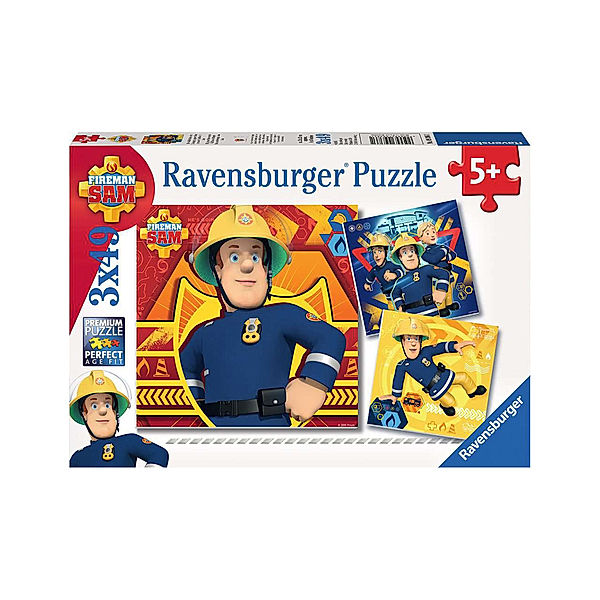 Ravensburger Verlag Bei Gefahr Sam rufen. Puzzle 3 x 49 Teile