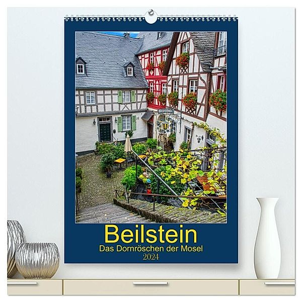 Beilstein - Das Dornröschen der Mosel (hochwertiger Premium Wandkalender 2024 DIN A2 hoch), Kunstdruck in Hochglanz, Thomas Bartruff