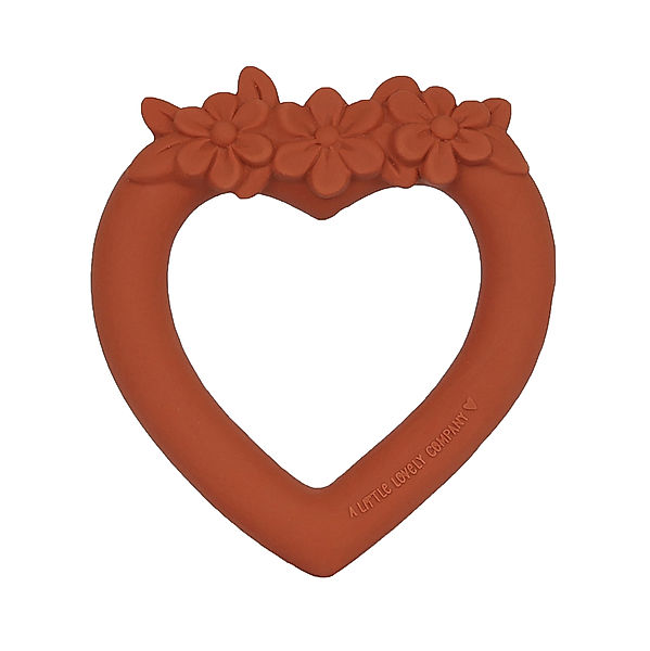 A Little Lovely Company Beißring SWEET HEART in terracotta