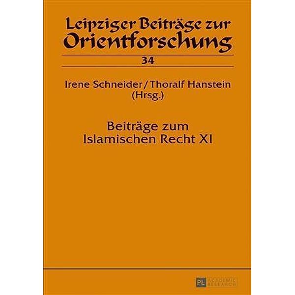 Beitraege zum Islamischen Recht XI